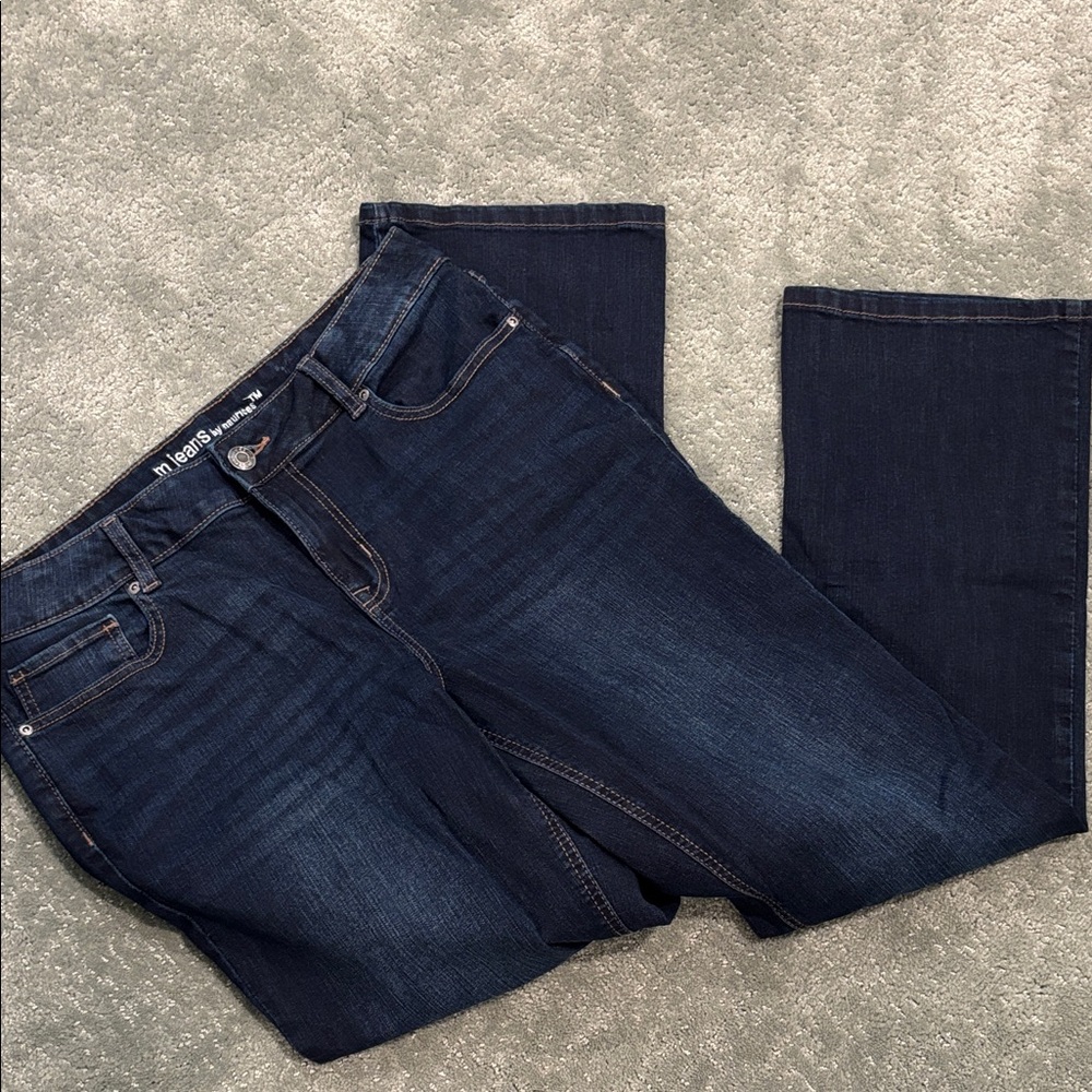 M Jeans by Maurice’s Dark Wash 5-Pocket Mid-Rise Boot Cut Jean Pant 14 Reg